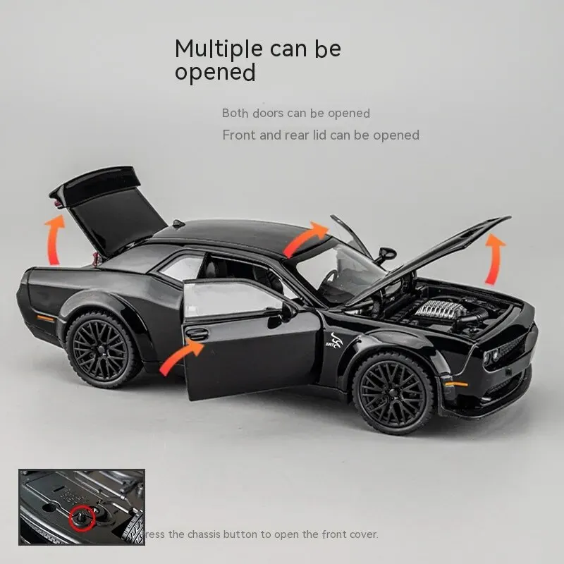 1:32 Modellauto Dodge Challenger Metall Spielzeug Kinder Automodell Geschenk