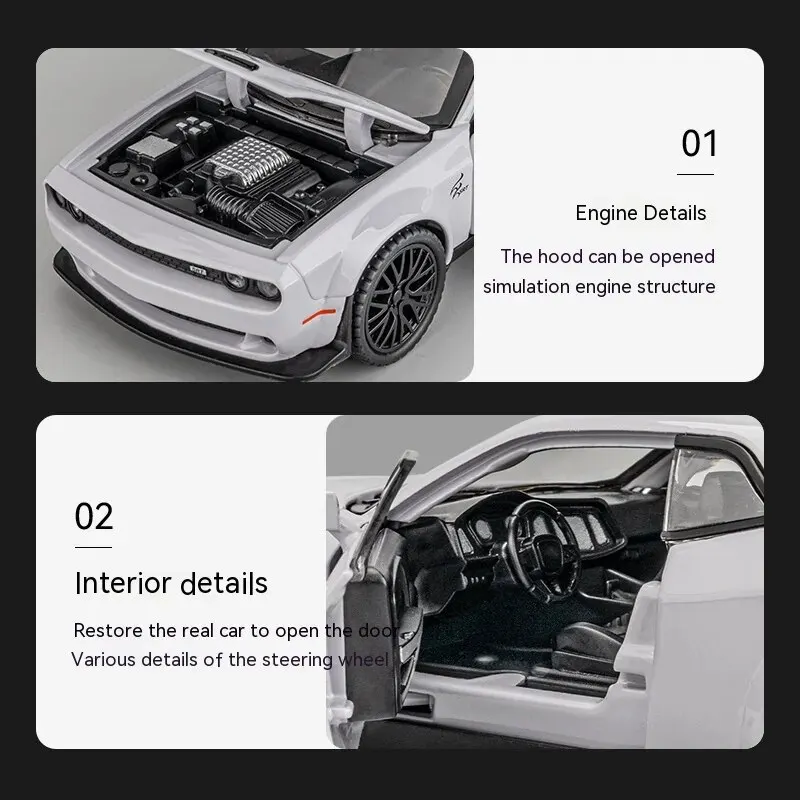 1:32 Modellauto Dodge Challenger Metall Spielzeug Kinder Automodell Geschenk