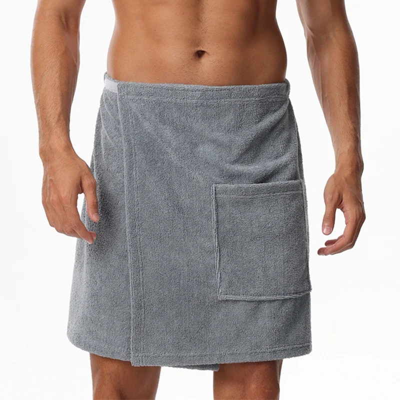 Saunatuch Herren Handtuch Saunakilt Sarong Kilt Wellness Sauna Tuch mit Tasche