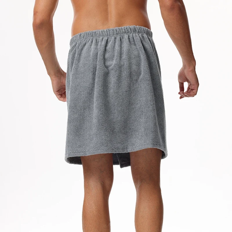 Saunatuch Herren Handtuch Saunakilt Sarong Kilt Wellness Sauna Tuch mit Tasche
