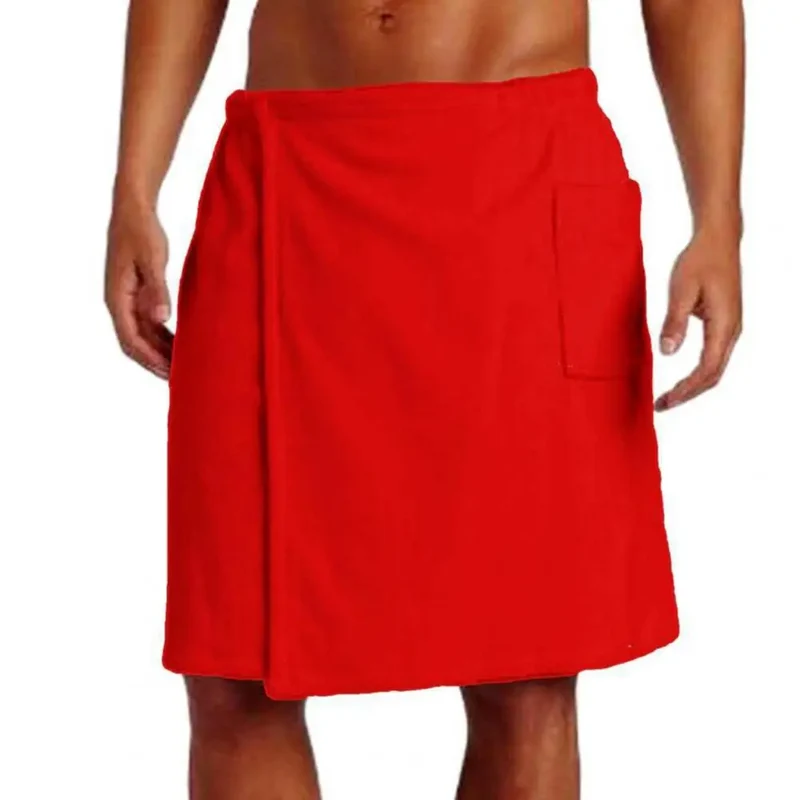 Saunatuch Herren Handtuch Saunakilt Sarong Kilt Wellness Sauna Tuch mit Tasche