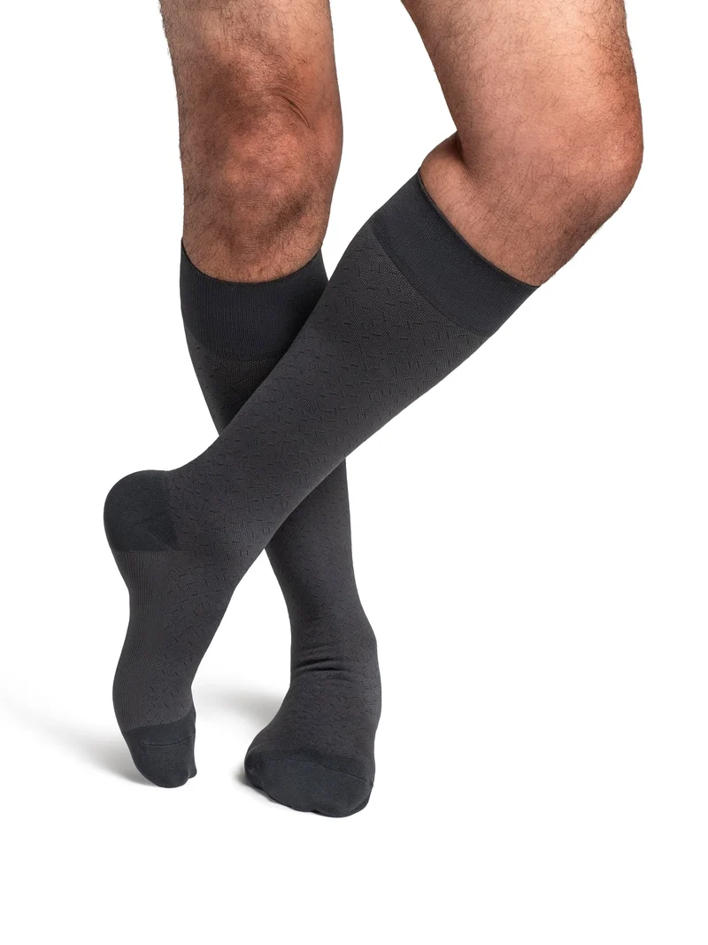 Sigvaris Microfiber Patterns Men's Knee High 20-30 mmHg