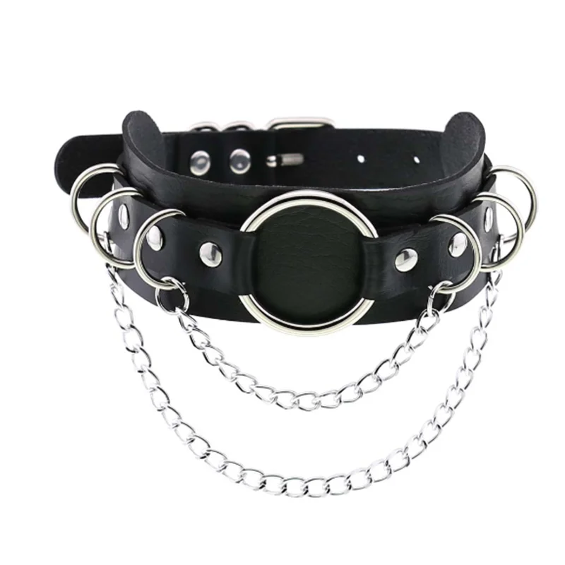 Sexy Halsband Harness Kette BH Gürtel Punk Goth Frauen Bdsm Bondage Chocker