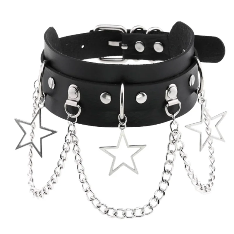 Sexy Halsband Harness Kette BH Gürtel Punk Goth Frauen Bdsm Bondage Chocker