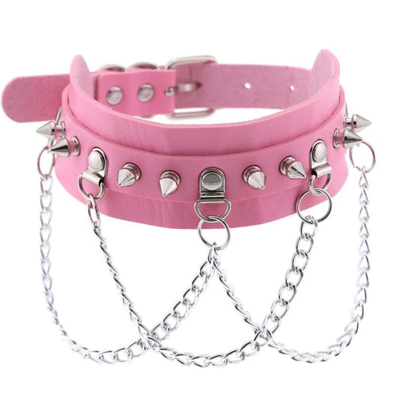 Sexy Halsband Harness Kette BH Gürtel Punk Goth Frauen Bdsm Bondage Chocker
