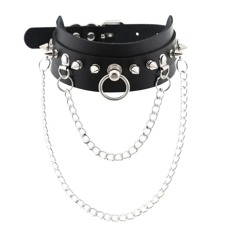 Sexy Halsband Harness Kette BH Gürtel Punk Goth Frauen Bdsm Bondage Chocker