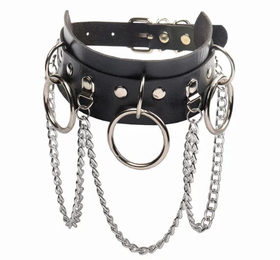 Sexy Halsband Harness Kette BH Gürtel Punk Goth Frauen Bdsm Bondage Chocker