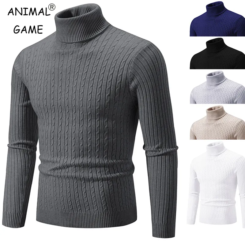 Herren Rollkragen Pullover Sweatshirt Pulli Zipper Sweater Shirt Langarmshirt
