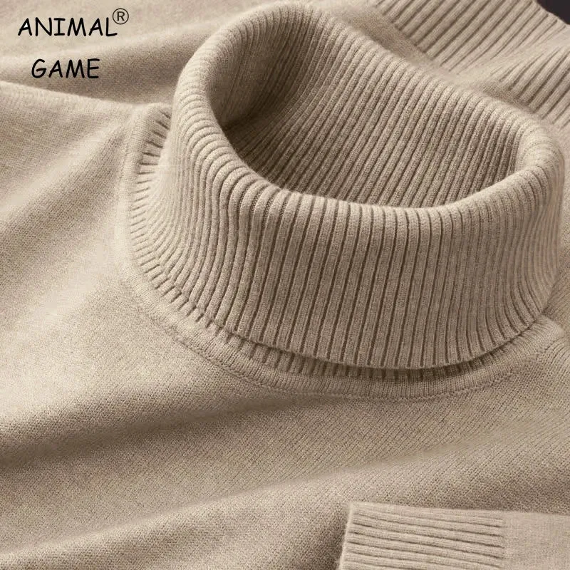Herren Rollkragen Pullover Sweatshirt Pulli Zipper Sweater Shirt Langarmshirt