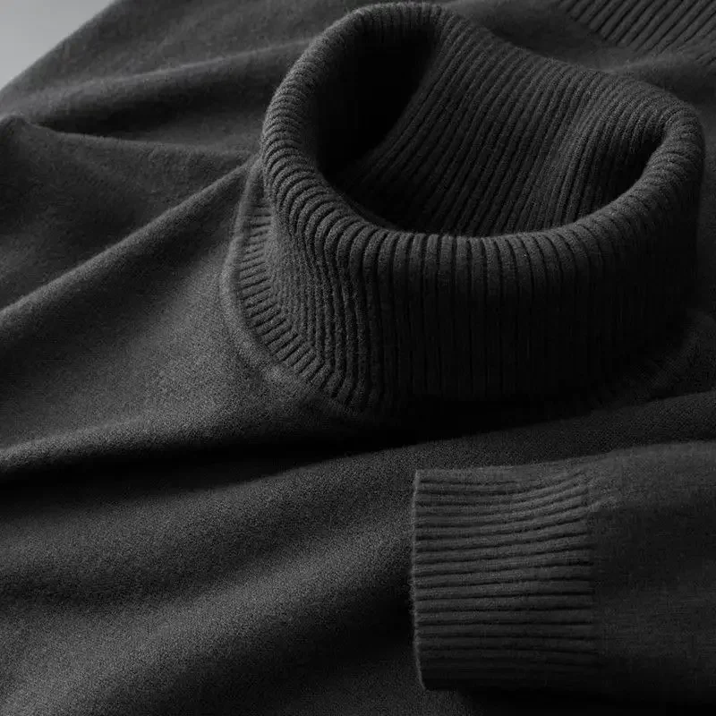 Herren Rollkragen Pullover Sweatshirt Pulli Zipper Sweater Shirt Langarmshirt