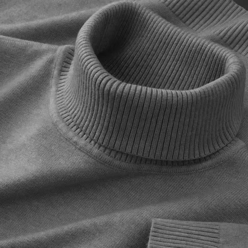 Herren Rollkragen Pullover Sweatshirt Pulli Zipper Sweater Shirt Langarmshirt