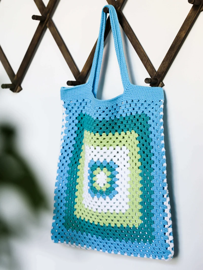 Anleitung Einkaufstasche Granny Square