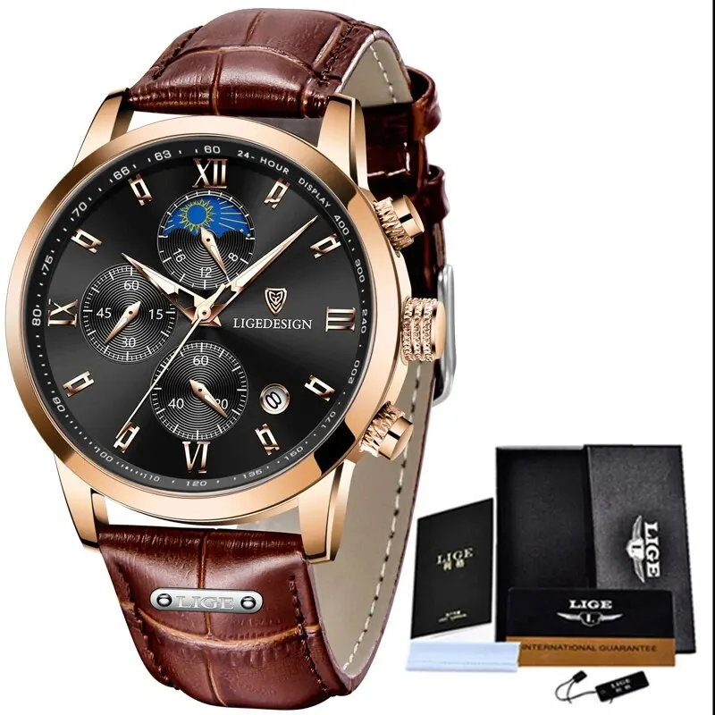 Herren Armbanduhr Digital Uhr Silber Edelstahl LED Quarzuhr Luxus Chronograph