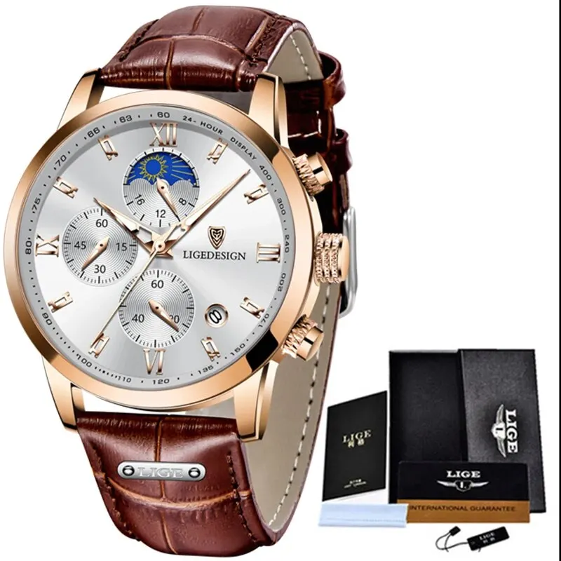 Herren Armbanduhr Digital Uhr Silber Edelstahl LED Quarzuhr Luxus Chronograph