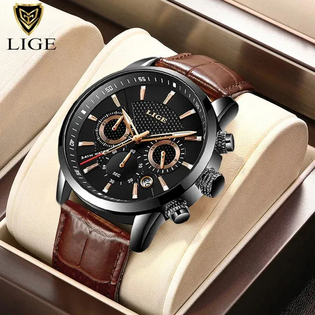 Herren Armbanduhr Digital Uhr Silber Edelstahl LED Quarzuhr Luxus Chronograph