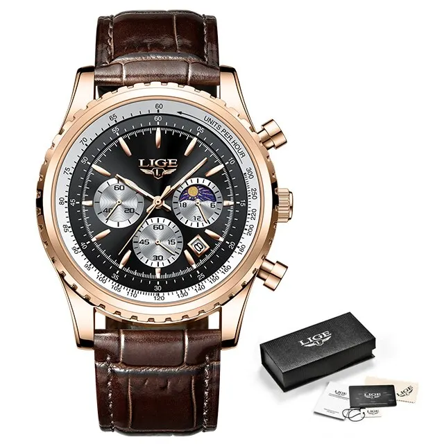 Herren Armbanduhr Digital Uhr Silber Edelstahl LED Quarzuhr Luxus Chronograph