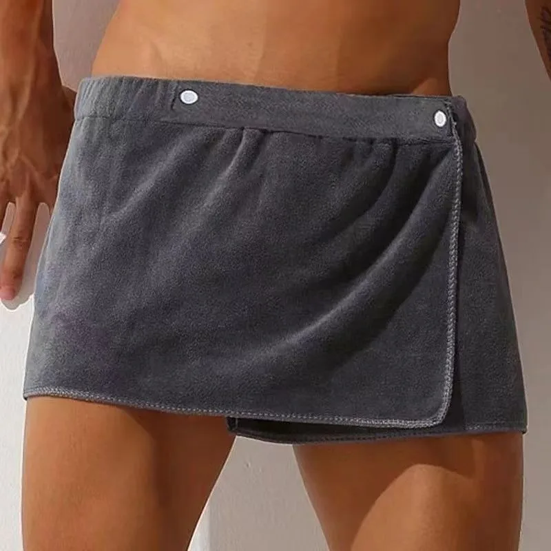 Saunatuch Herren Handtuch Saunakilt Sarong Kilt Wellness Sauna Tuch mit Tasche