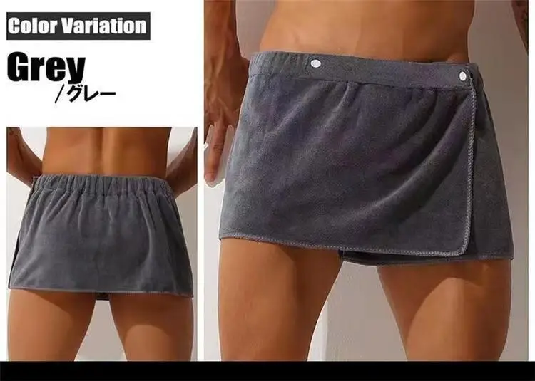 Saunatuch Herren Handtuch Saunakilt Sarong Kilt Wellness Sauna Tuch mit Tasche