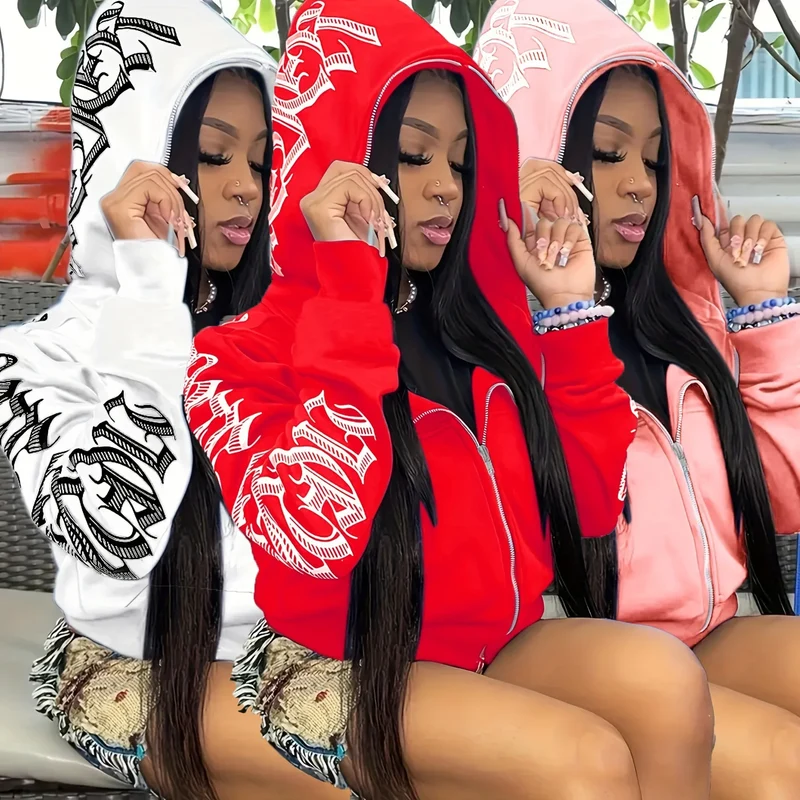 Damen Kapuzenpullover Sweatshirt Hoodie Pulli Kapuzenpulli Streetwear Pullover