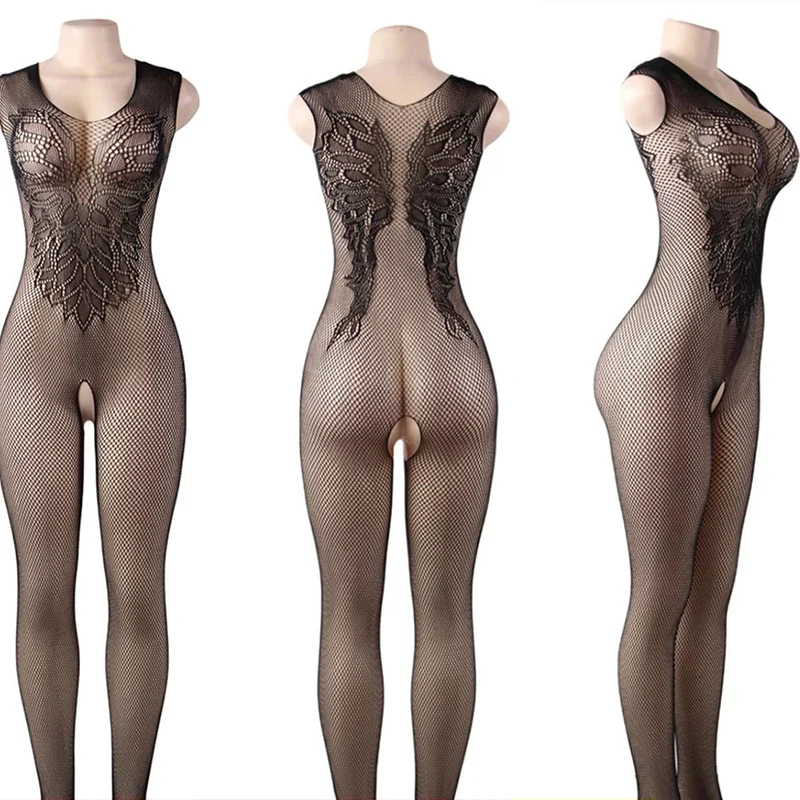 Damen Sexy Spitze Dessous Bodysuit Babydoll Reizwäsche Body Unterwäsche Schwarz