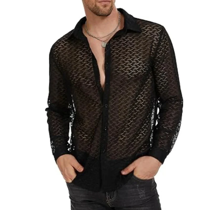 Fetisch Fashion Männer Sexy Bodysuits Herren Body Shirts Hemd Transparent Club