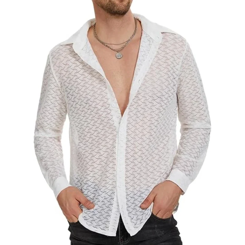Fetisch Fashion Männer Sexy Bodysuits Herren Body Shirts Hemd Transparent Club