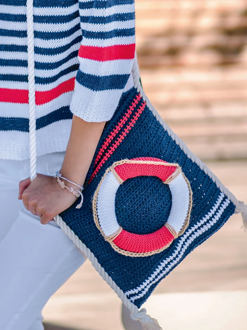 Anleitung Tasche im Marinelook