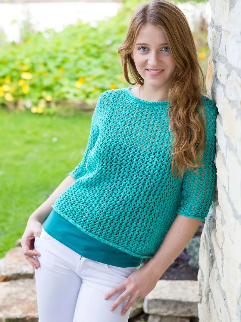 Anleitung Pullover im Netzmuster