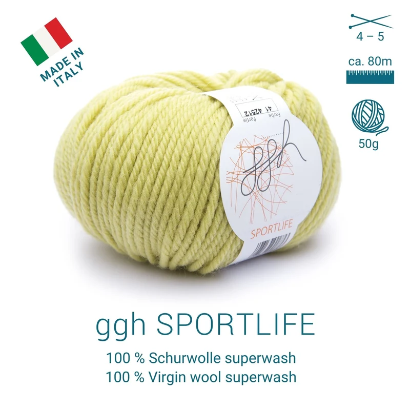 ggh Sportlife | Schurwolle | 80m/50g | 041 - Blasse Goldrute