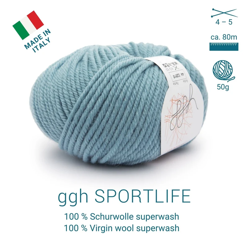 ggh Sportlife | Schurwolle | 80m/50g | 044 - Arktisblau