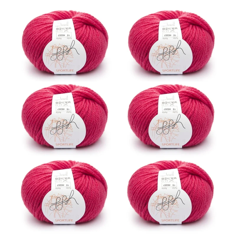 ggh Sportlife Box | Set mit 300g (6x50g) | 016 – Leuchtendes Rot