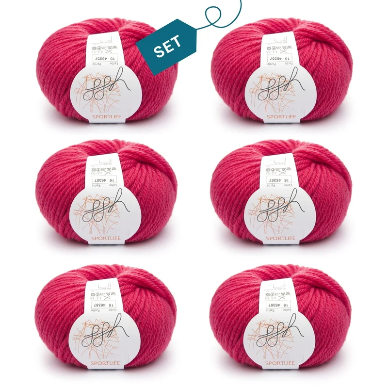 ggh Sportlife Box | Set mit 300g (6x50g) | 016 – Leuchtendes Rot