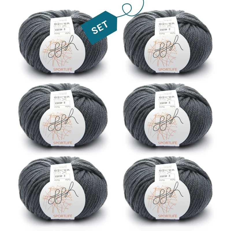 ggh Sportlife Box | Set mit 300g (6x50g) | 002 – Flanelgrau