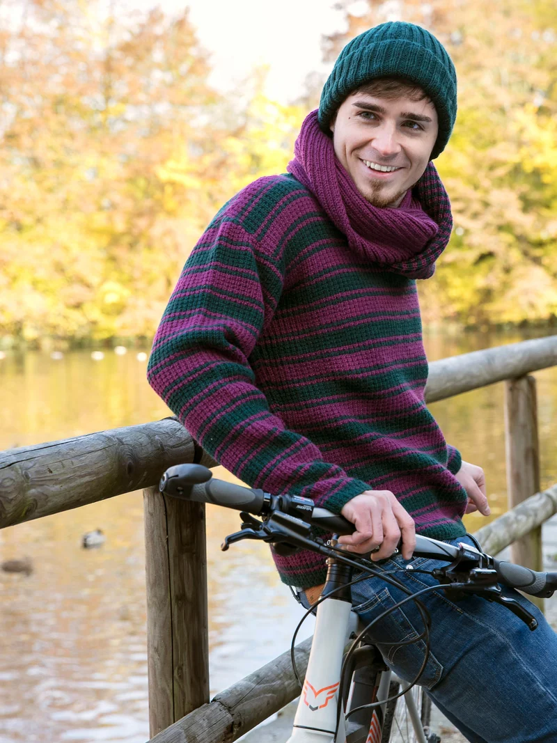 Anleitung Gestreifter Herrenpullover