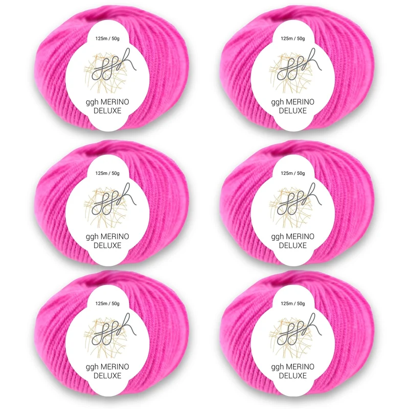 ggh Merino Deluxe - 300g Set (6x50g) - 012 - Pink
