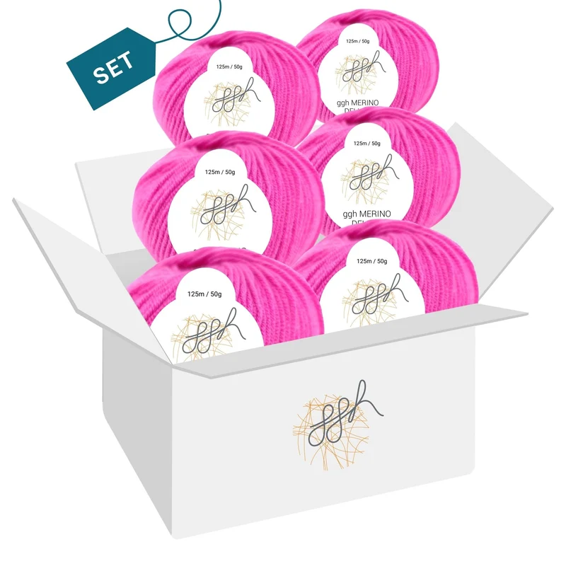 ggh Merino Deluxe - 300g Set (6x50g) - 012 - Pink