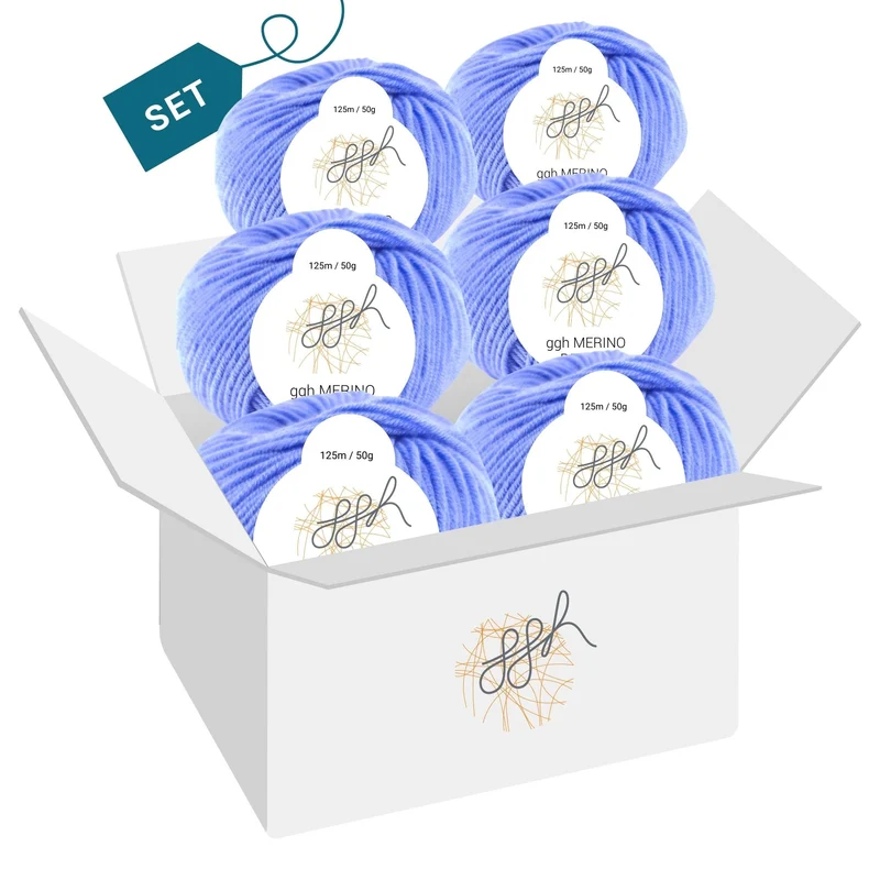 ggh Merino Deluxe - 300g Set (6x50g) - 023 - Hellblau