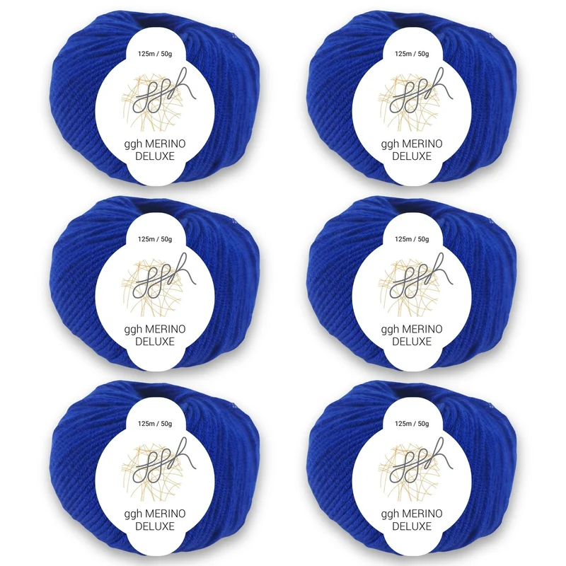 ggh Merino Deluxe - 300g Set (6x50g) - 022 - Dunkelblau