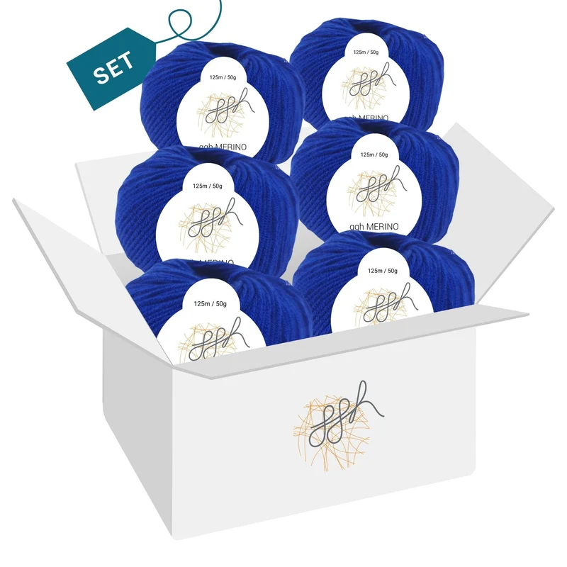 ggh Merino Deluxe - 300g Set (6x50g) - 022 - Dunkelblau