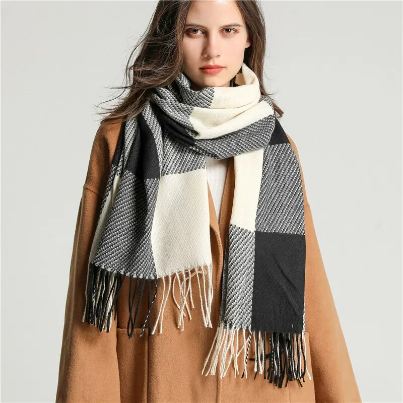 Damen Winterschal Stola Schlauchschal Halstuch Fashion Strickschal Loop Schal