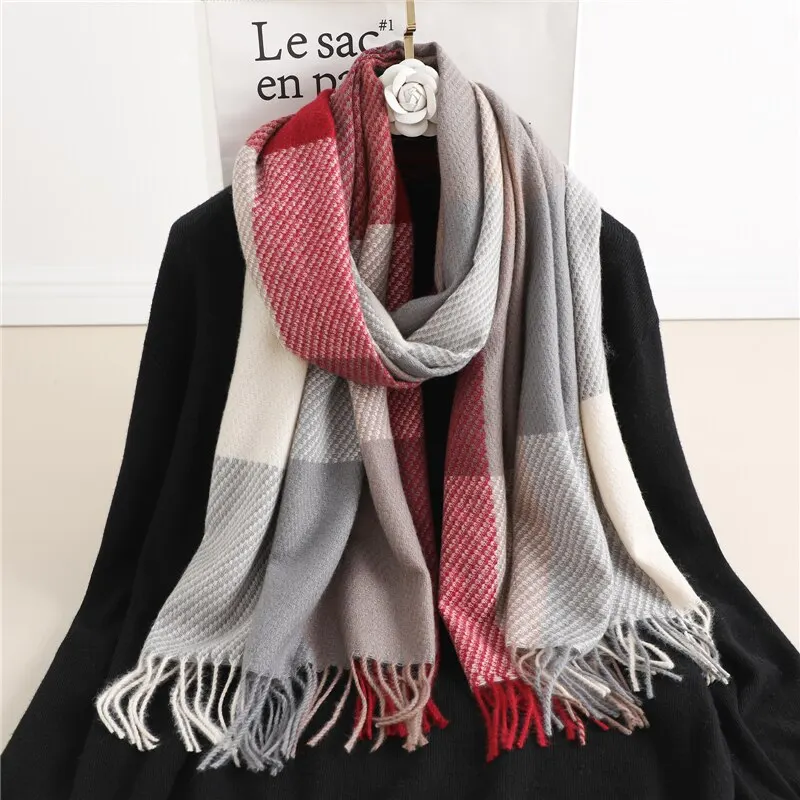 Damen Winterschal Stola Schlauchschal Halstuch Fashion Strickschal Loop Schal