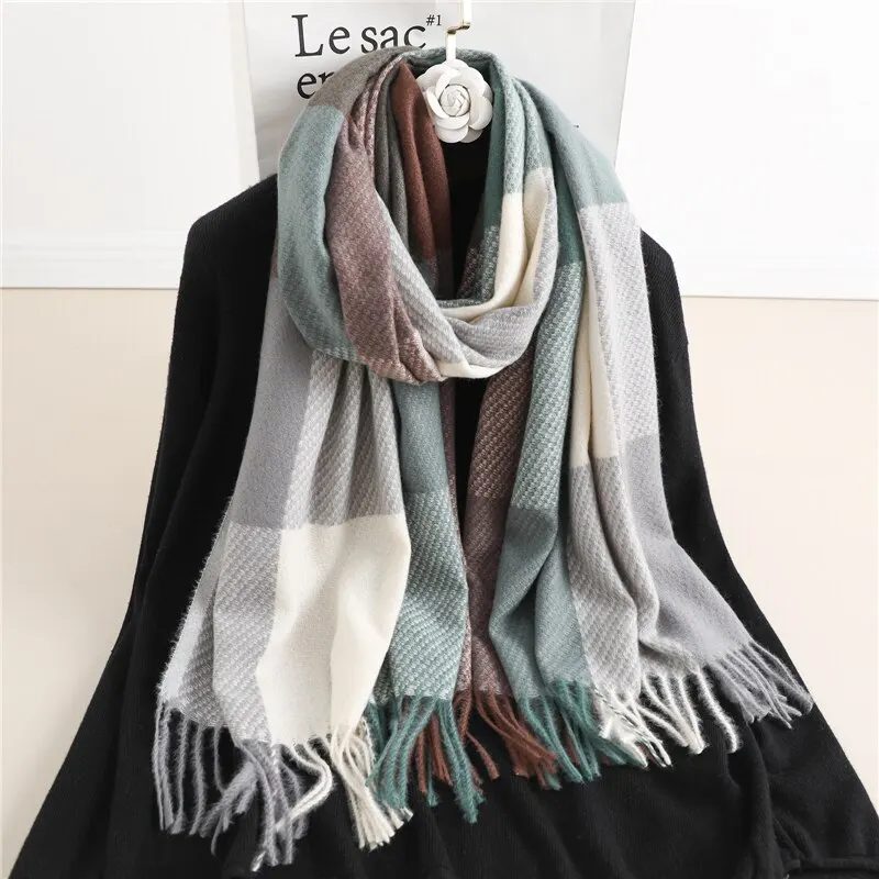 Damen Winterschal Stola Schlauchschal Halstuch Fashion Strickschal Loop Schal