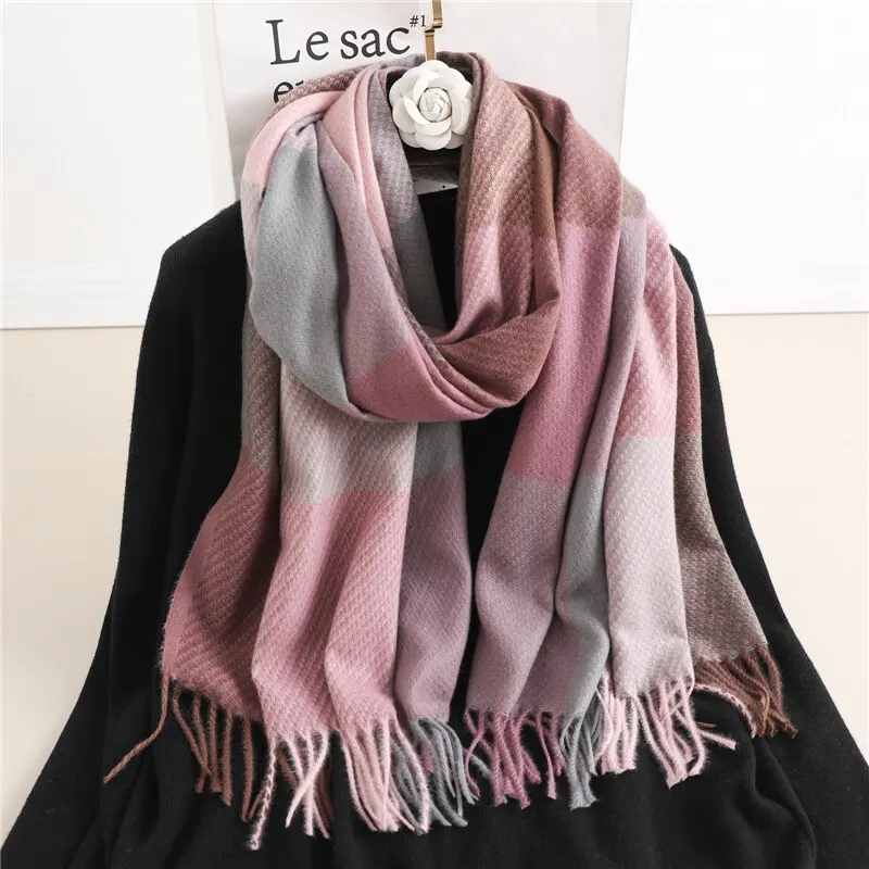 Damen Winterschal Stola Schlauchschal Halstuch Fashion Strickschal Loop Schal