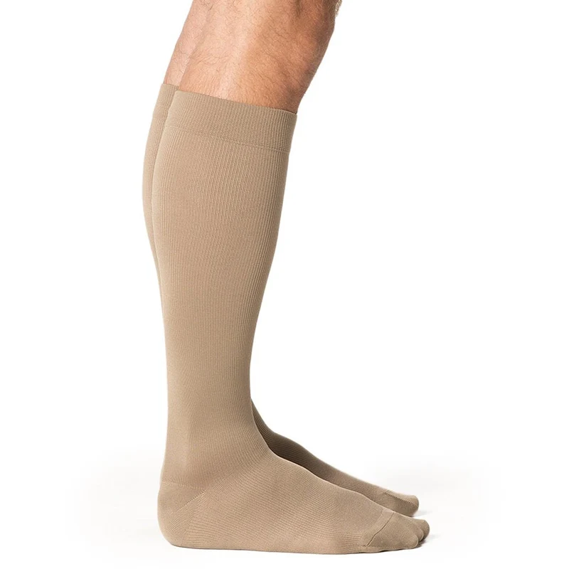 Sigvaris Microfiber Men's Knee High 20-30 mmHg w/ Silicone Beaded Grip-Top