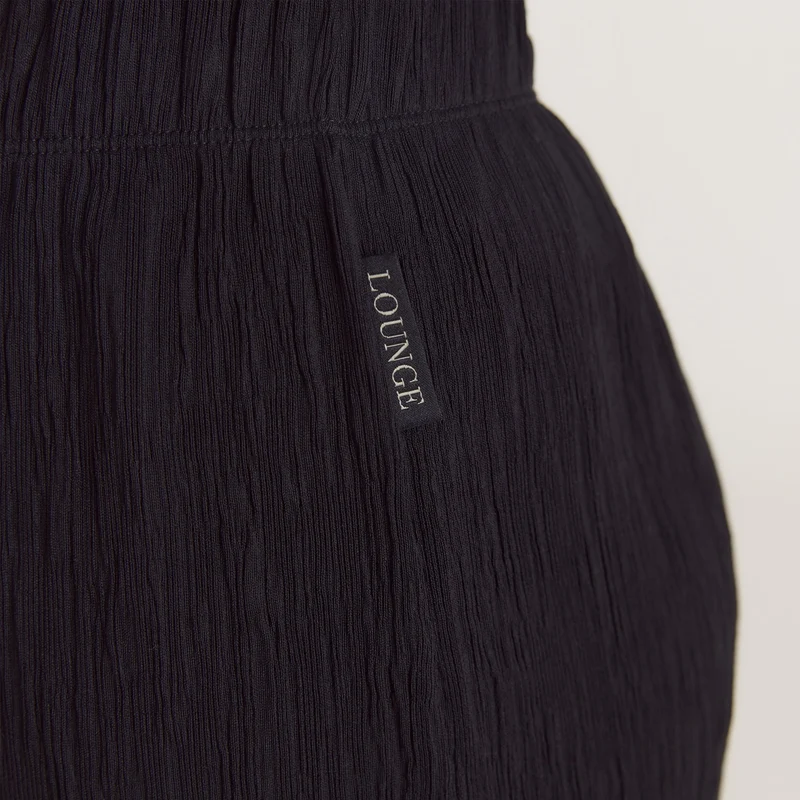 Crinkle Pyjamahose - Schwarz