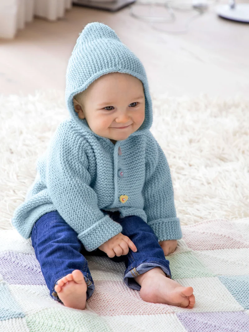 Anleitung Baby-Jäckchen mit Kapuze