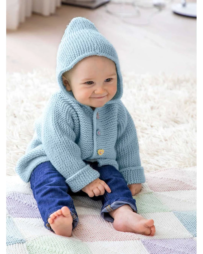 Anleitung Baby-Jäckchen mit Kapuze