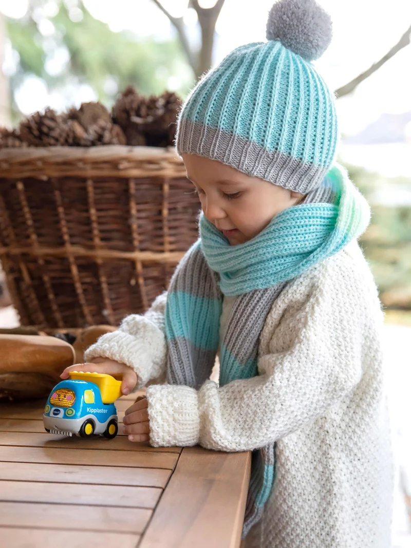 Anleitung Kinderschal und Mütze