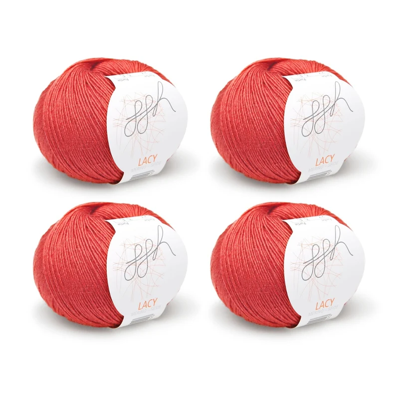 ggh Lacy | Set mit 4 x 25g (insg. 100g) - 027 - Marsrot