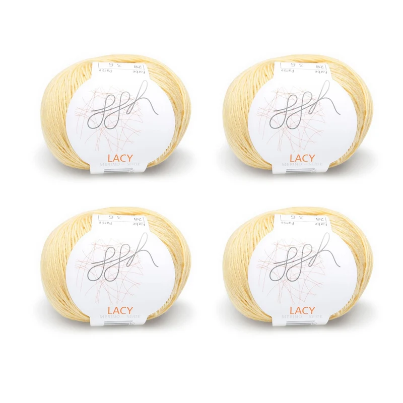 ggh Lacy | Set mit 4 x 25g (insg. 100g) - 028 - Senfgelb